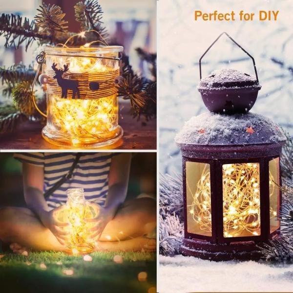 Warm White 20 LED Mini String Lights Waterproof Copper Wire Firefly Starry Lights