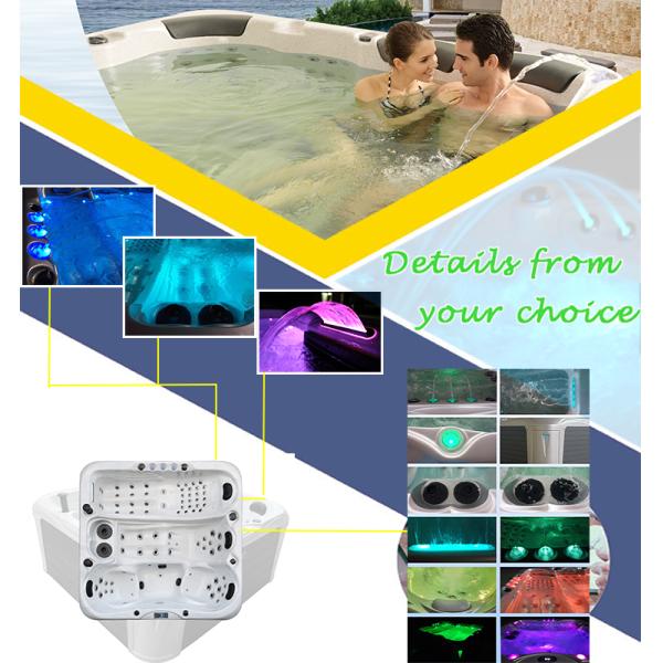 220V 240V 50hz 60hz Acrylic Massage Out Door Spa Bathtub Hot Tub