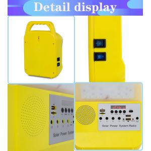 3PCS LED Solar Panel Lighting Kits Solar Emergency System SRE685