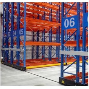 Quality Electrical Movable Racking Systems For Warehouse Pallet Storage With Floor Rail for sale