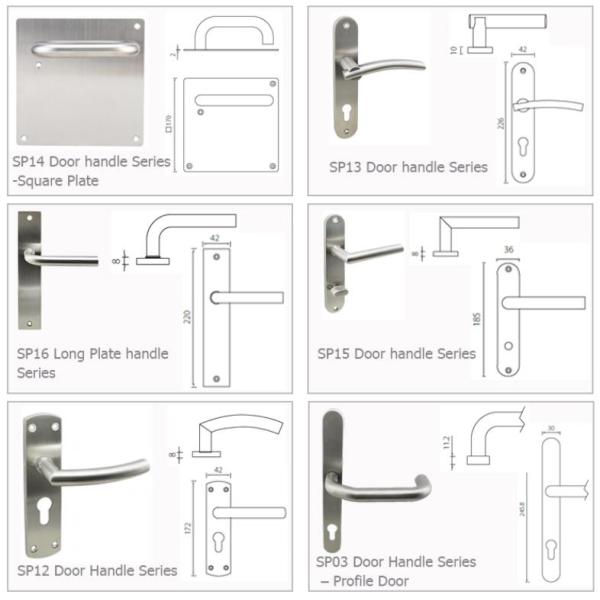 long backplate of entryway door handle modern type