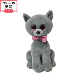 30CM Simulation Grey Cat Stuffed Animal Plush Toys Smooth Feel