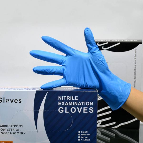 Nitrile Examination Gloves examination latex gloves Medical Nitrile Sky blue thicken Disposable Gloves