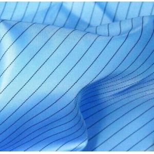 Polyester ESD Fabric Dust Proof Conductive Anti Static Breathable 115 GSM