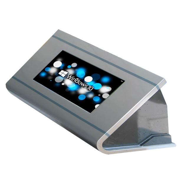 Rugged Steel Enclosure Desktop Kiosk Vandal Proof IR Touchscreen 15" - 19"