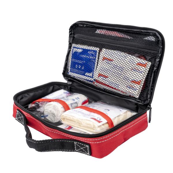 Red Nylon Trauma First Aid Kit With Cute Surviving Rescue Emergency Handbag