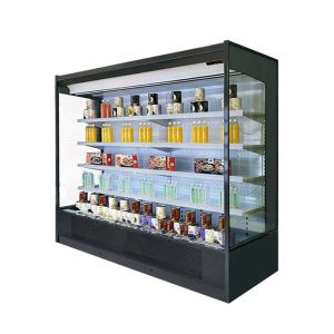 Four Shelves And Five Display LED Multideck Display Chiller With Night Curtain