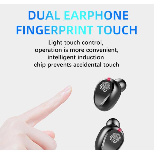 CVC8.0 HiFi Stereo Wireless Bluetooth Earbuds IPX5 AVRCP HSP For Sports Gym