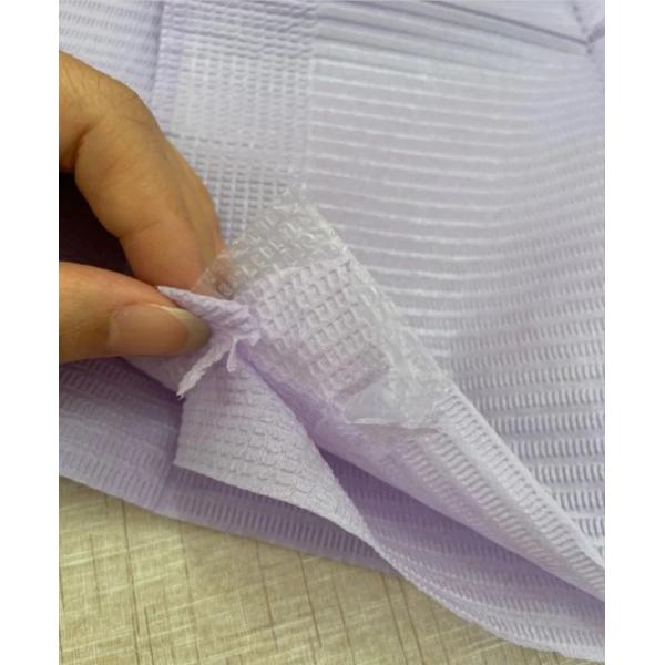 Buy 13''X18'' Disposable Pe Film Pink Dental Bibs Waterproof at wholesale prices