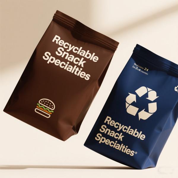 Buy Custom 8-Side Sealed Stand-Up Food Bags FDA-Approved & Moisture-Proof For Snacks / Coffee ISO 22000 Certified at wholesale prices