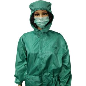 5mm Grid Polyester Fabric ESD Overcoat Anti Static