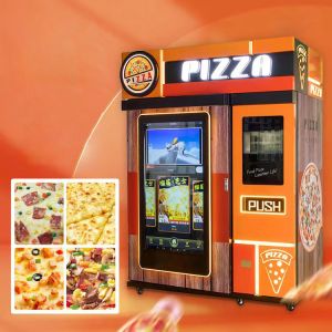 Hot Food Pizza Vending Machines 5.8kw With Tickets Accepted And Coins