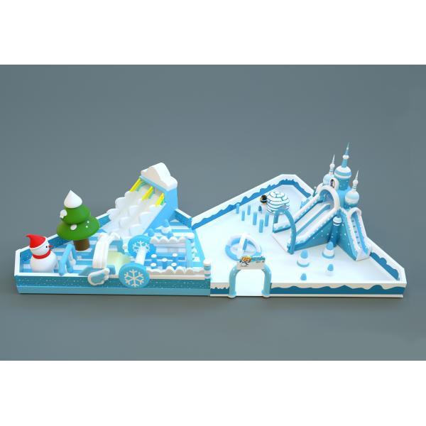 Buy Winter Snow Park Inflatable Slides Jumping Castle (White & Bule ) at wholesale prices