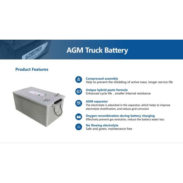 12V 330Ah Lead Acid Sealed Deep AGM Dual Cycle Battery Heavy Duty Vehicle