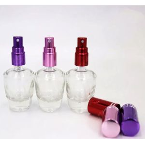 Clear Refillable Glass Perfume Bottle 30ml Capacity With Aluminum Sprayer