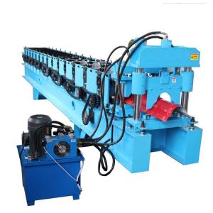 Quality Color Steel Roll Metal Roof Ridge Cap Roll Forming Machine PCL Control for sale