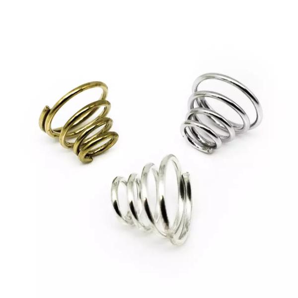 Nickel Plated Steel Cylindrical Battery Compartment Spring With Compression