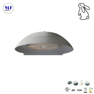 NSF IP69K IP66 LED UFO High Bay Light 100-200W 150lm/W For Freezers Cold Storage