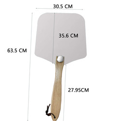 12"*14"*25'' Bandejas De Pasapalos De Piedra Aluminum Metal Pizza Peel Foldable