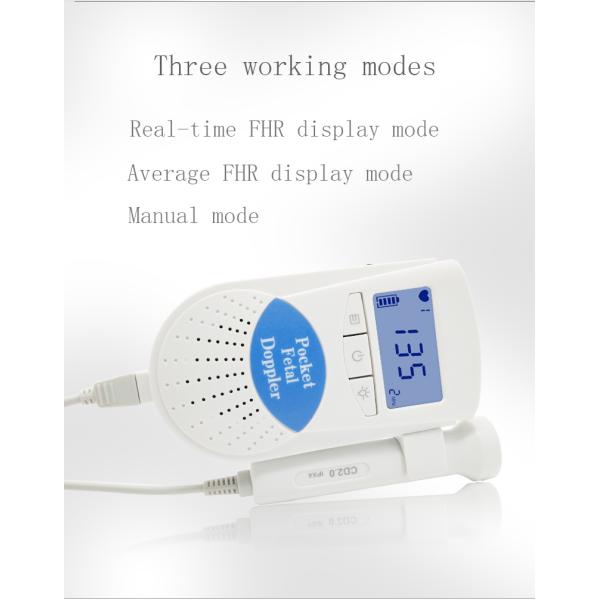 Household Ultrasound Probe Pocket Fetal Doppler For Baby Heart Beat Rate High Sensitive