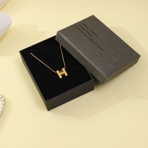 Black Luxury Foam Insert Jewelry Box Paper Packaging Cardboard Jewelry Gift