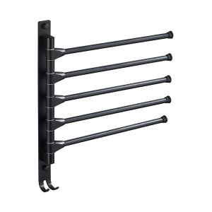 Foldable Rotary Rustproof Double Bar Towel Holder