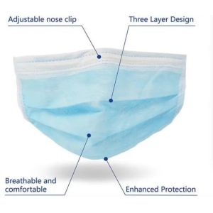 Safety 3 Ply Non Woven Face Mask
