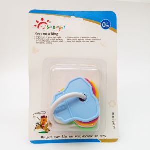 Non Toxic 3 Month PP Ring Baby Teether Keys