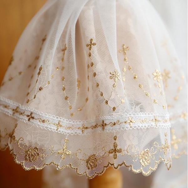 2020 new design Eco-friendly Narrow lace fabric for lady dress eyelet embroidery