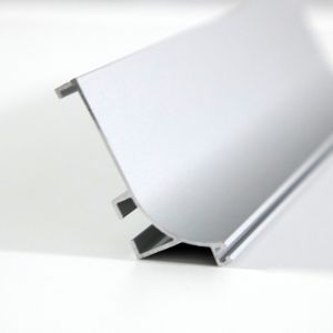 Finger Edge Pull Concealed Handle for Home Kitchen Door Drawer Cabinet Silver
