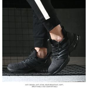 Flying Knit Unisex Work Air Cushion Sole Industrial Safety Shoes