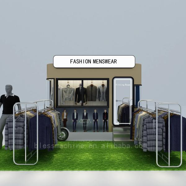 Electric Mobile Clothing Men's Wear Shop Van Truck with 40kms per hr Machinery Function