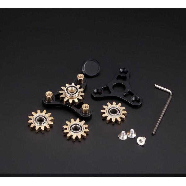 Stress Relief Toys Four Tooth Linkage Pure Copper Gyroscope Fidget Spinner for Adults