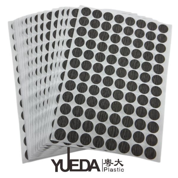15MM Diameter Waterproof PVC Screw Cap Stickers Heat Resistant