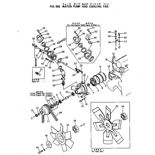 6136-11-6411 4D105 6D105 Thermostat Housing For Komatsu Excavator Engine Parts