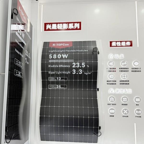 Max. Fuse Current 25A Portable Flexible 580W Soft Solar Hybrid Inverter for