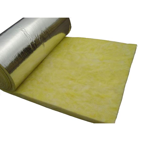 Buy Yellow Glass Wool Thermal Insulation Blanket With Aluminum Foil Face at wholesale prices