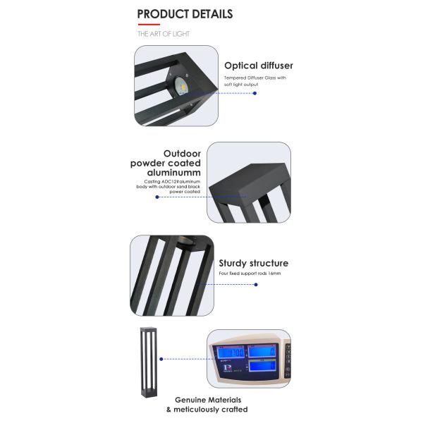 New Style Waterproof LED Garden Lawn Lamp CREE Led 8W With Power Coated Aluminum AC 110-285V Single Color