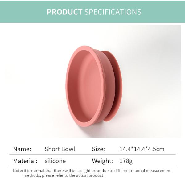 Food Grade Suction Silicone Bowl Set For Baby Toddler Feeding