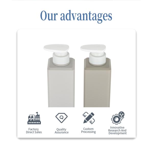 Square PET Cosmetic Lotion Bottle With Press Pump Cap Hot Stamping