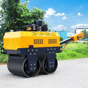 0.5ton Walk Behind Vibratory Road Roller Mini Double Drum Compactor for Sales