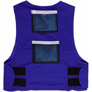 Dark Blue Fluorescent Safety Vests Shrink - Resistant Medium Thickness
