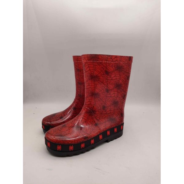 100% Waterproof PVC Character Rain Boots Childrens Size Anti Slip OEM Logo