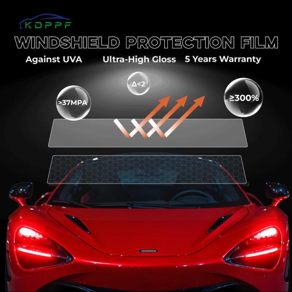 Self Healing Windshield PPF Film Anti Stain TPU Car Film 6.5mil Anti-Scratch UV Blocking Clear Paint Protection Film