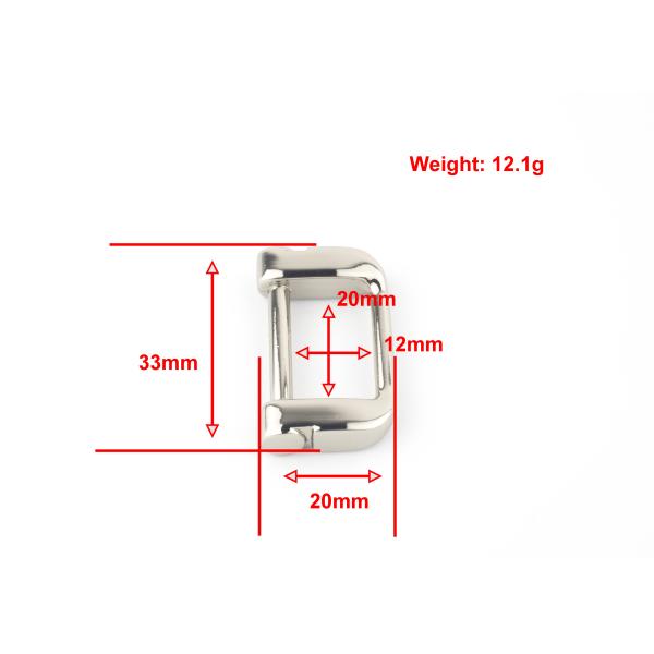 20mm Inner Size D Ring Buckle Retangle Light Nickle Color For Decorative Buckle