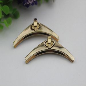 Bag accessories Light Gold Zinc Alloy OX Horn Metal Turn Lock