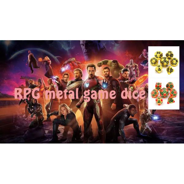 CE Precision RPG Polyhedron Dice Set OEM Nontoxic Bulk Alloy Material KTV Bar