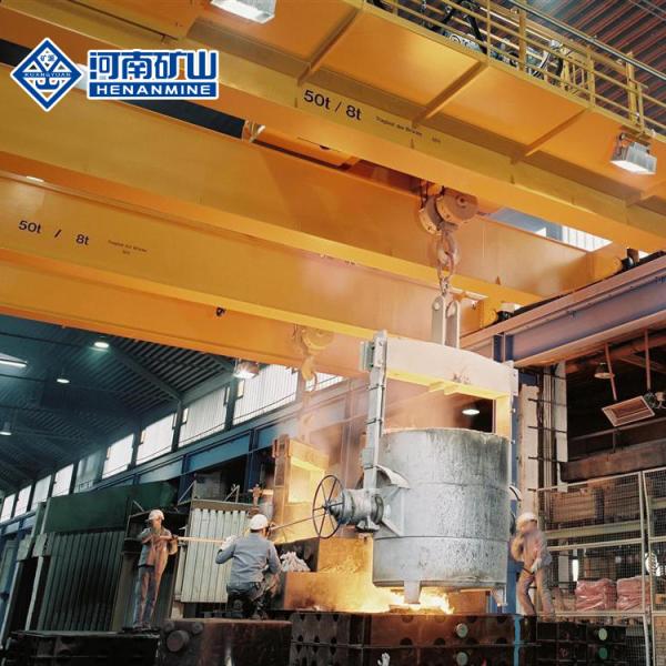 QDY 50/10T Double Girder Bridge Crane For Metallurgical Plant