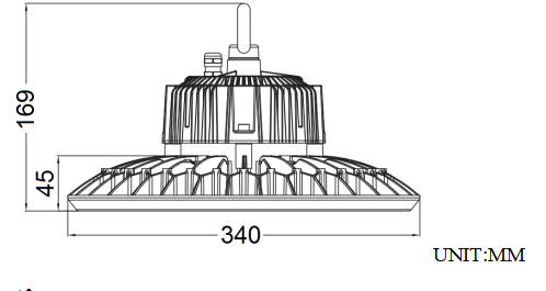 Waterproof IP66 150W LED HighBay Light for Outside Pathway / Stadium