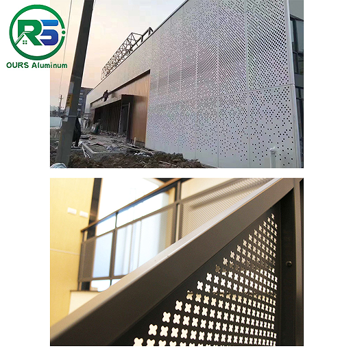 External Commercial Aluminum Art Deco Metal Panels Screen Blue Sky Metal Wall Tiles